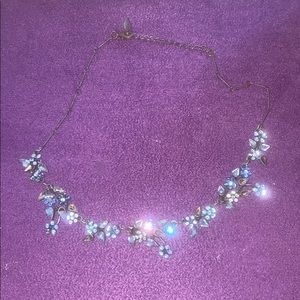 Swarovski Crystal Blue Flower choker Necklace